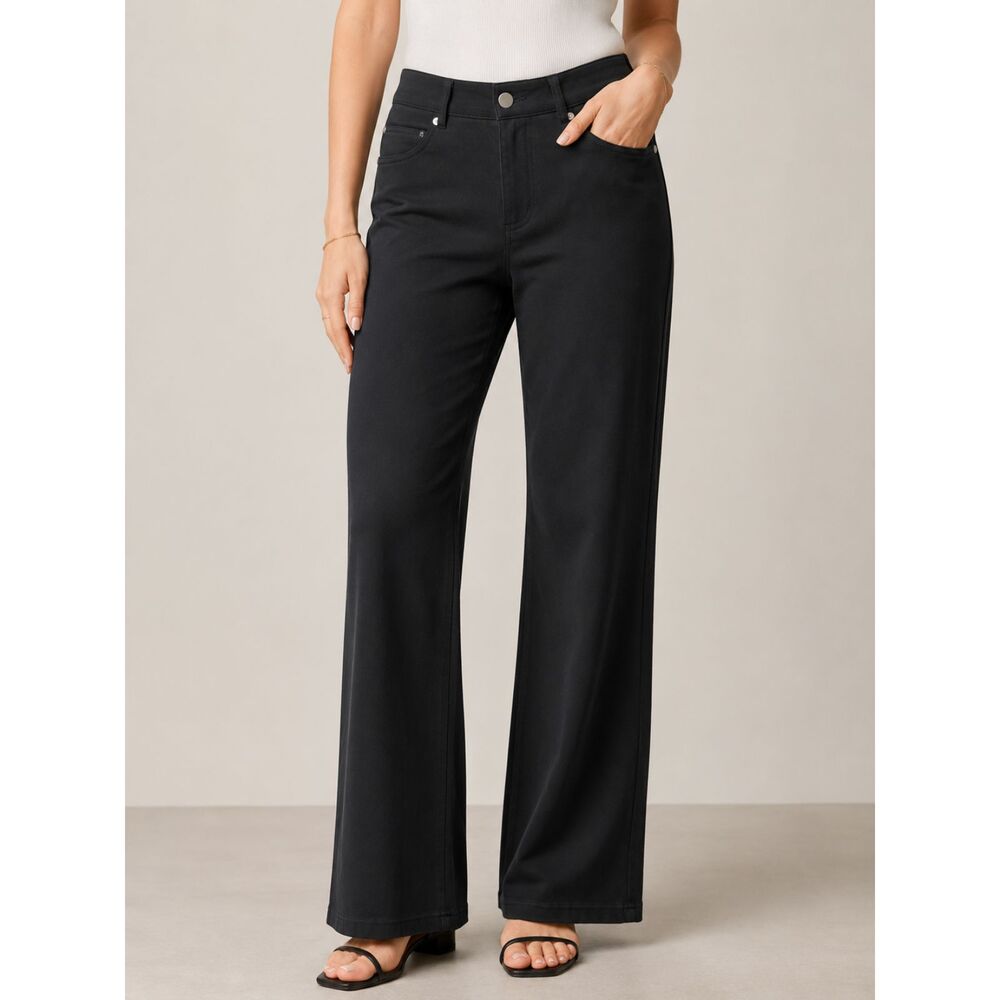 Vintage Carilyn Vaile Black Career Pants Straight Leg Stretch USA Made M